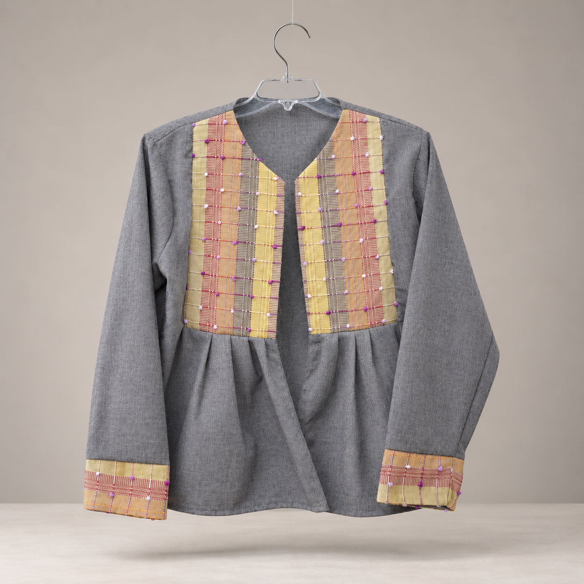 Saco Casual de Mujer Bordado Talla Grande